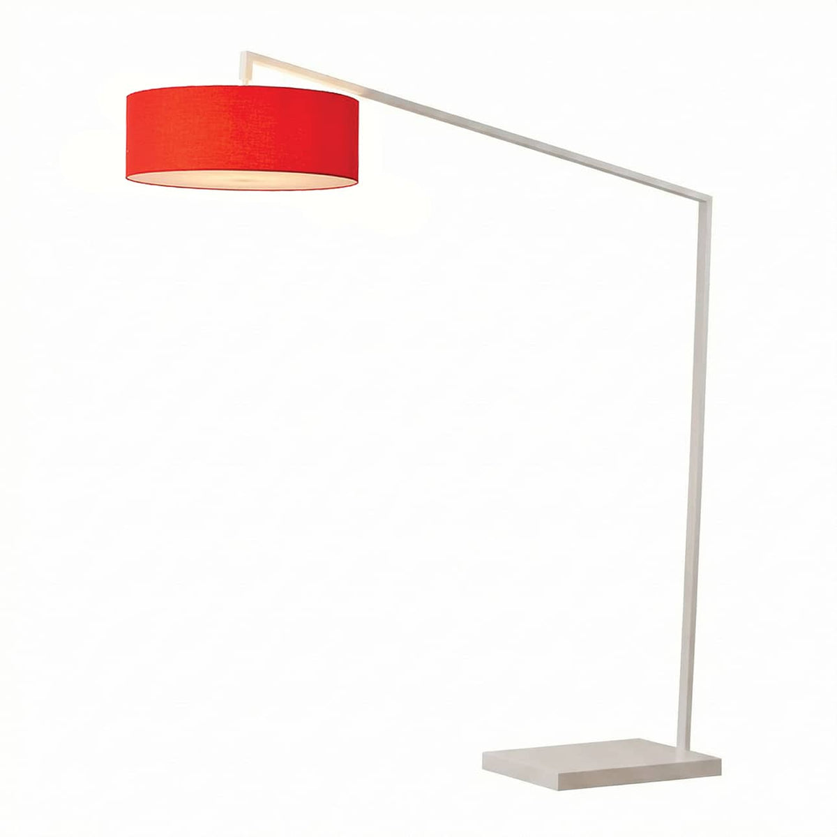 Stretch 87" Arc Floor Lamp by Nova of California, White, Crimson Red shade – view 16