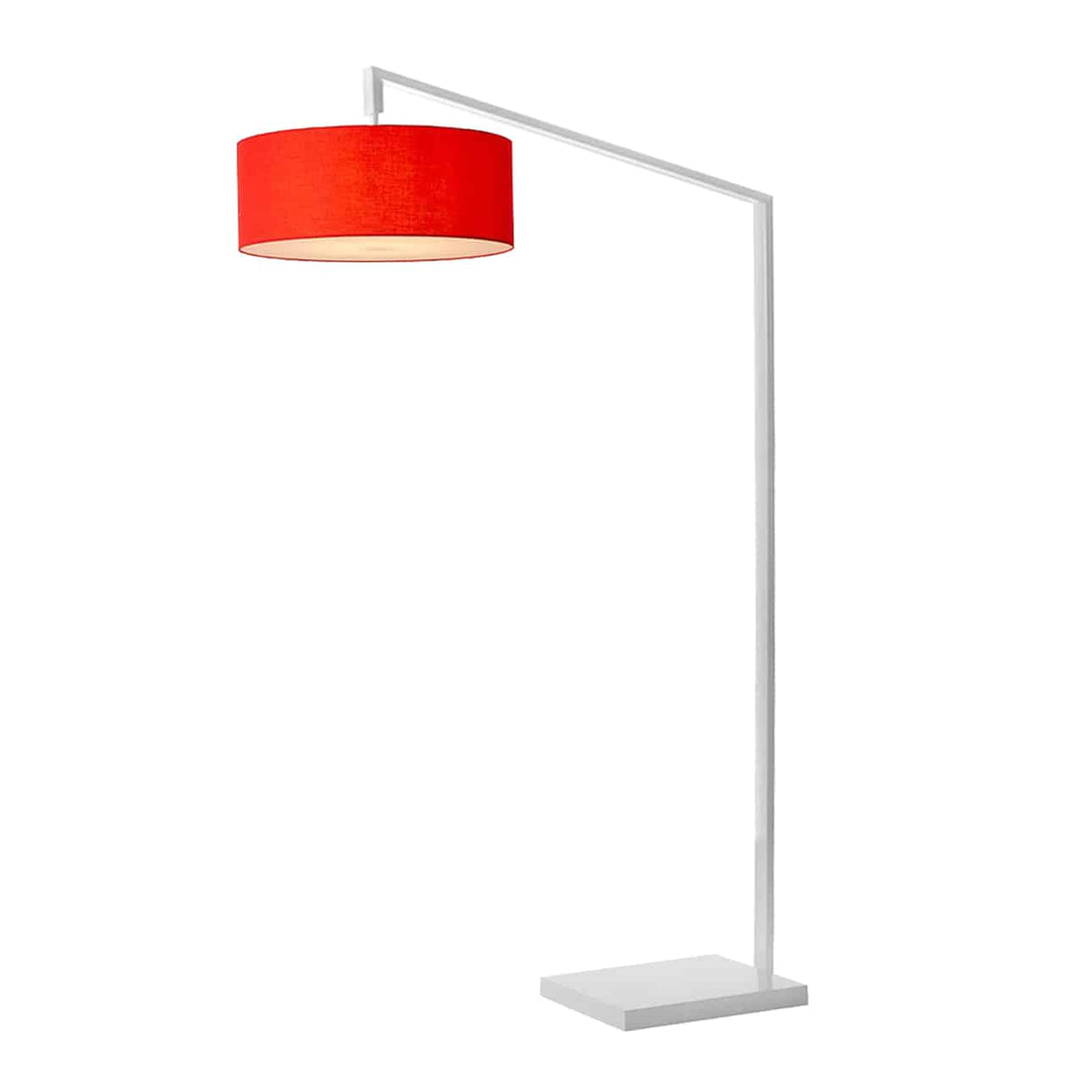 Stretch 75"H 1-Light Chairside Arc Lamp by Nova of California, White, Crimson Red shade – view 14