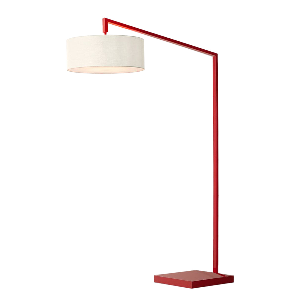 Stretch 75"H 1-Light Chairside Arc Lamp by Nova of California, Crimson Red, White shade – view 19