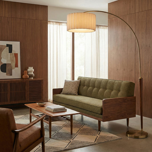 Scalloped 1-Light Arc Floor Lamp by Nova of California – view 1