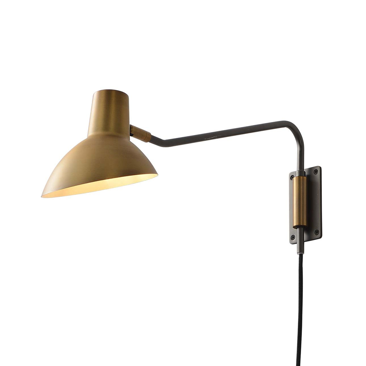 Swing Wall Light by Nova of California, Brushed Brass – view 2