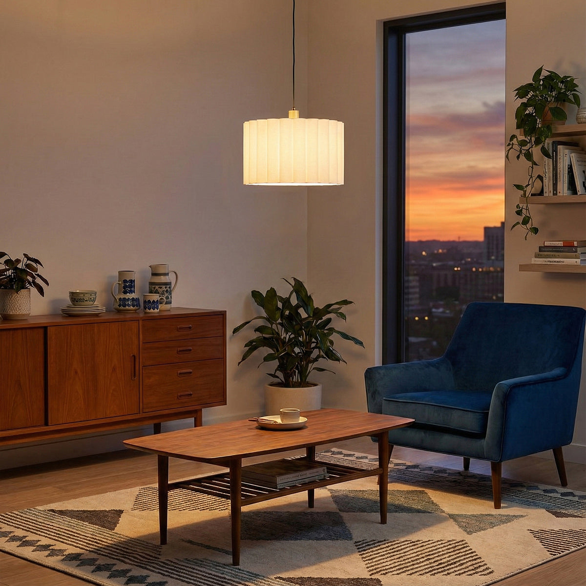 Scalloped Pendant Light by Nova of California – view 3