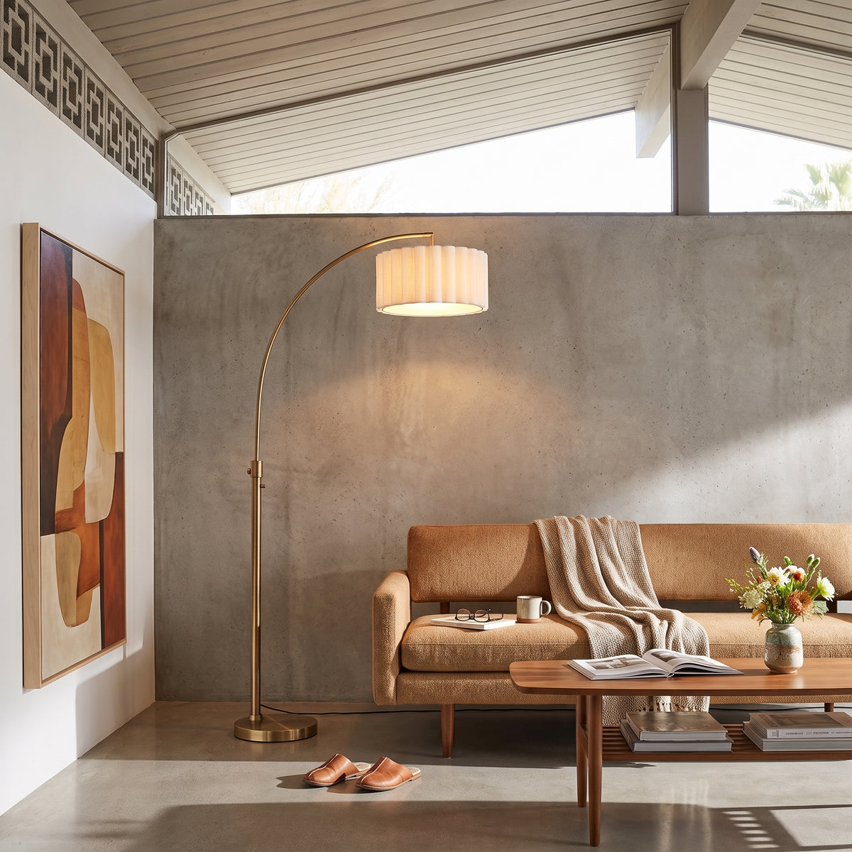 Float Scallop 75"H Chairside Arc Lamp by Nova of California – view 5