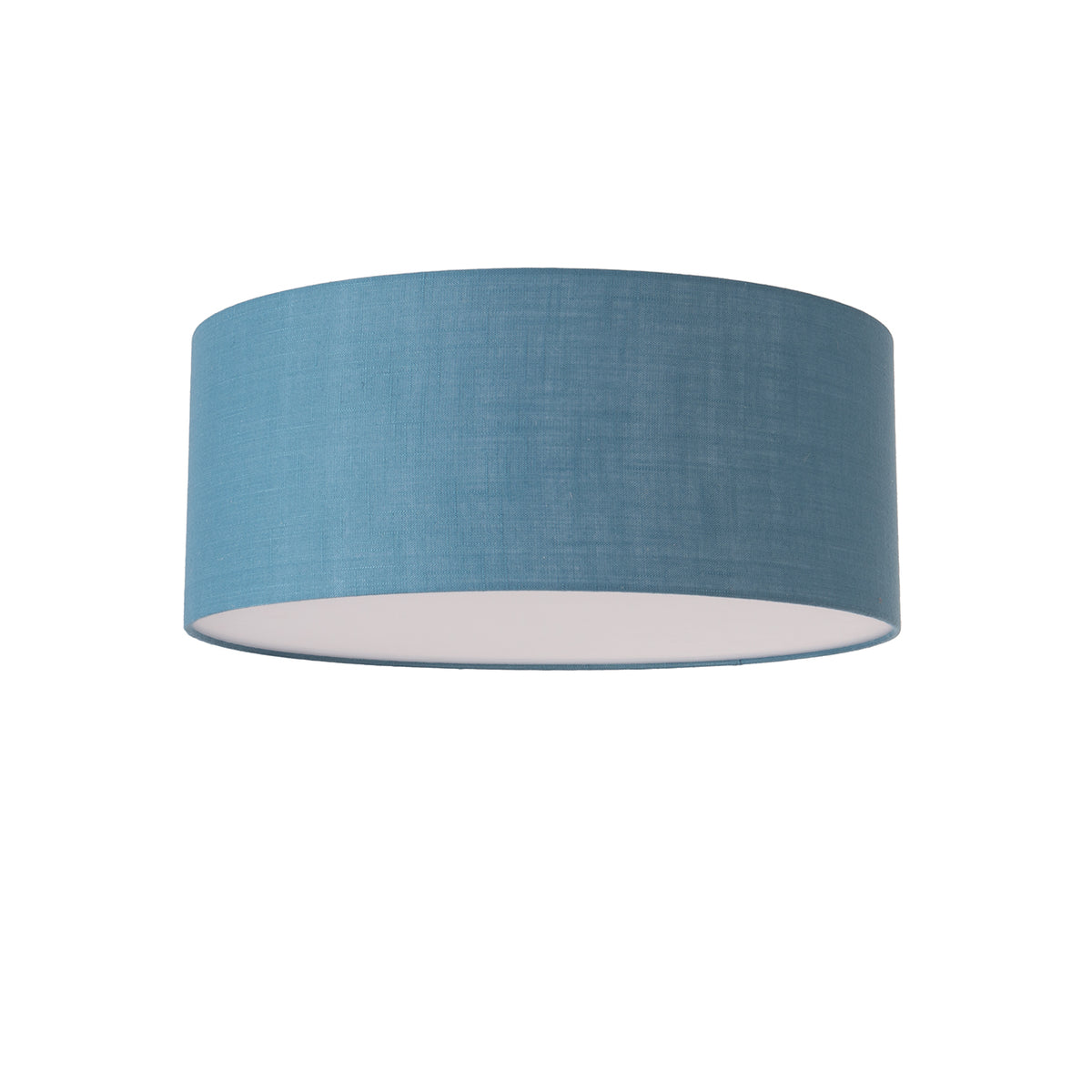 Stretch Flush Mount by Nova of California, Turquoise shade, Satin Nickel body – view 1
