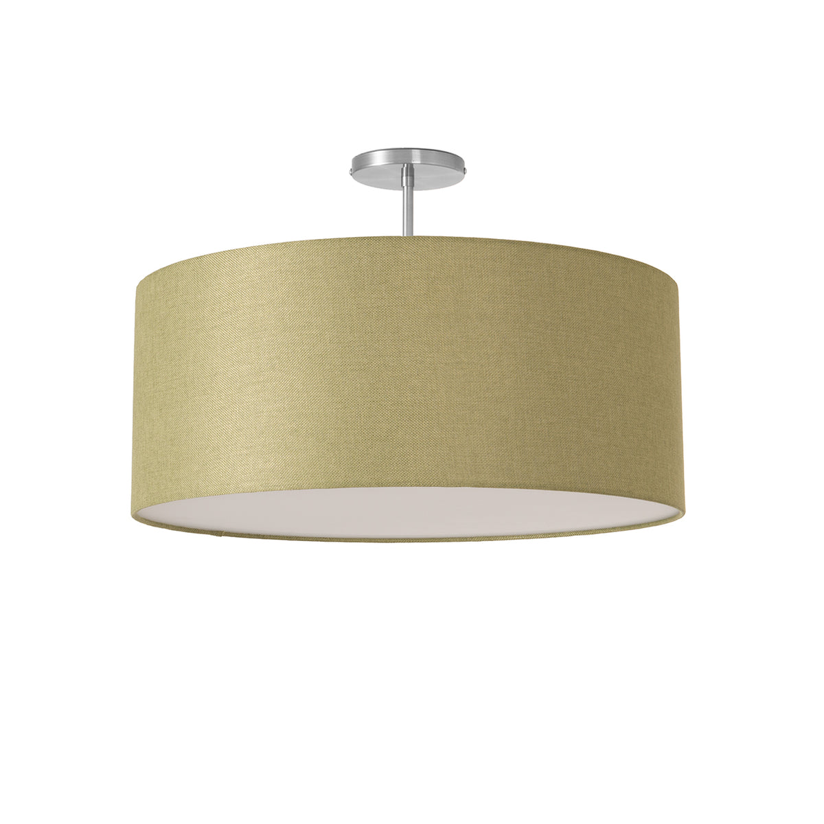 Stretch 22" Semi-Flush Mount by Nova of California, Avocado shade, Satin Nickel body – view 8