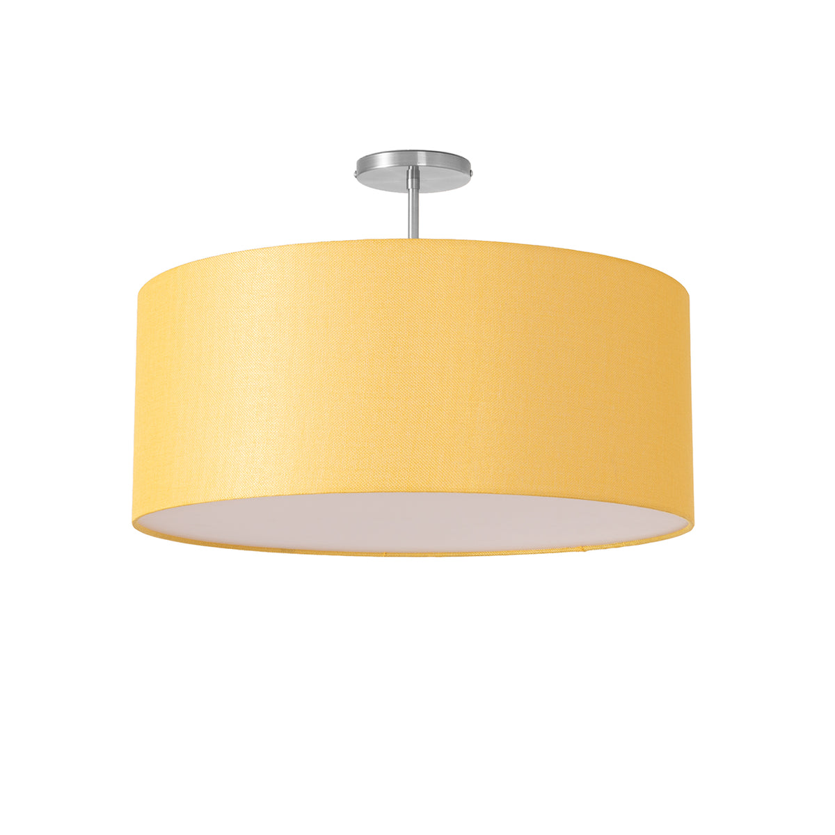Stretch 22" Semi-Flush Mount by Nova of California, Mustard shade, Satin Nickel body – view 13