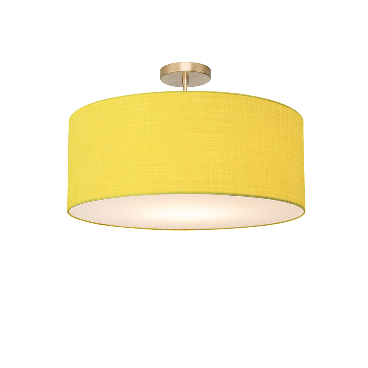 Stretch 22" Semi-Flush Mount by Nova of California, Mustard shade, Weathered Brass body – view 19