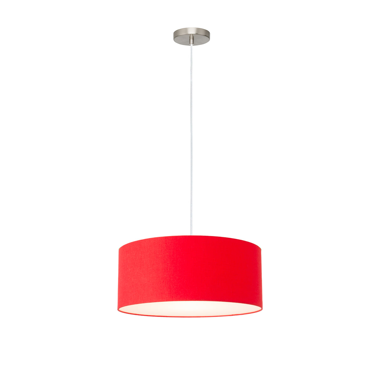 Stretch Pendant by Nova of California, Crimson Red shade, Satin Nickel body – view 14