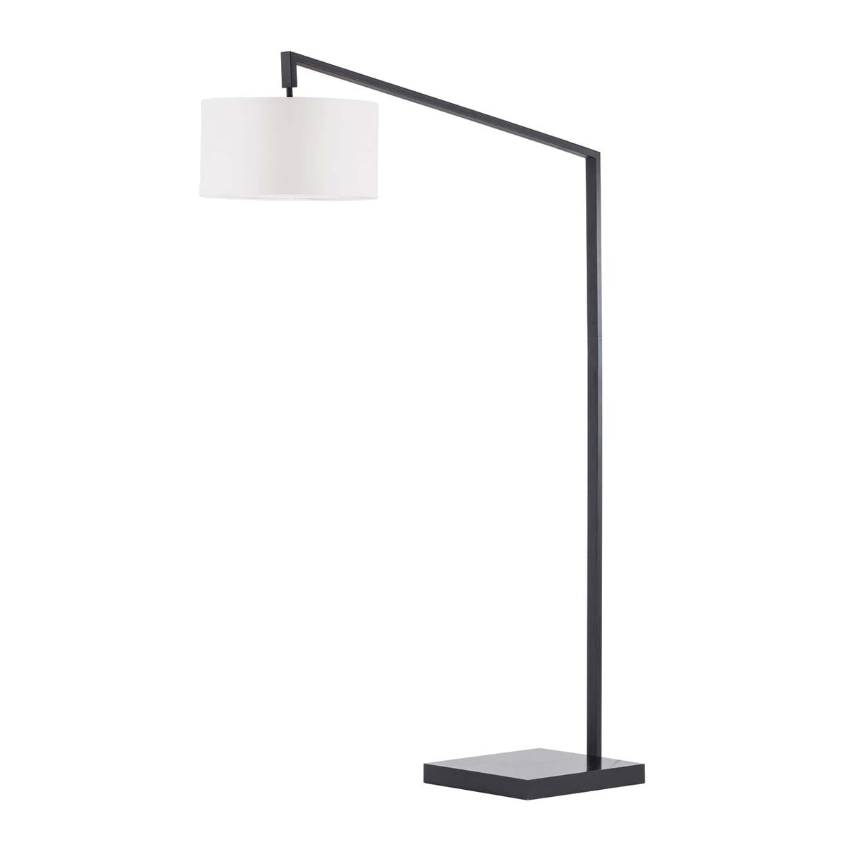 Stretch 75"H 1-Light Chairside Arc Lamp by Nova of California, Matte Black, White shade – view 20
