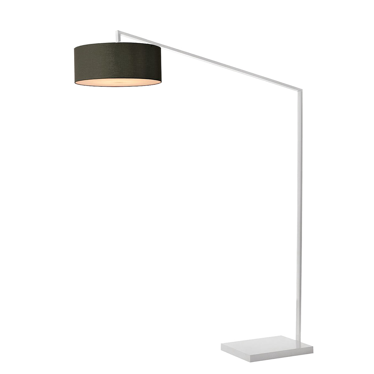 Stretch 87" Arc Floor Lamp by Nova of California, White, Black shade – view 9