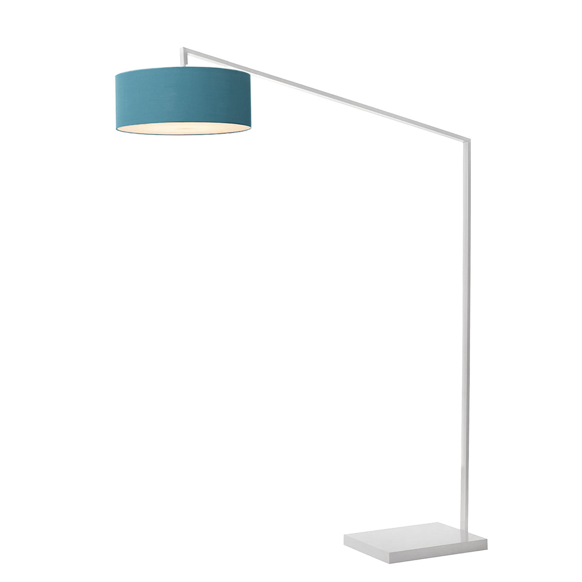 Stretch 87" Arc Floor Lamp by Nova of California, White, Turquoise shade – view 5