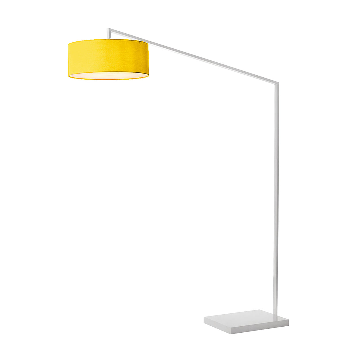Stretch 87" Arc Floor Lamp by Nova of California, White, Mustard shade – view 14