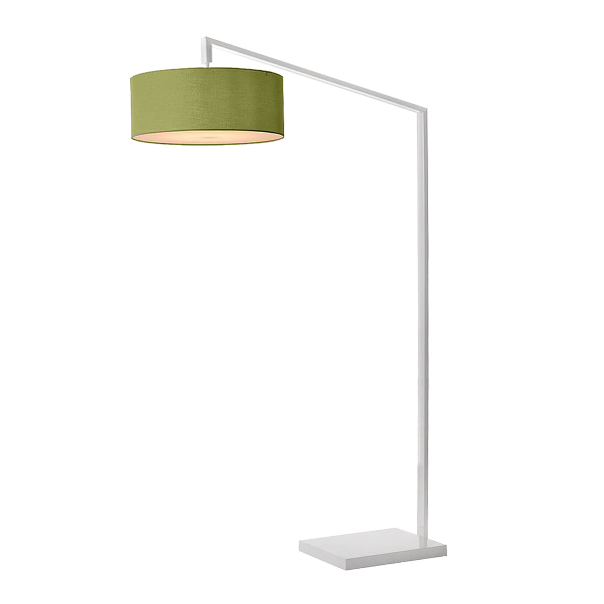 Stretch 75"H 1-Light Chairside Arc Lamp by Nova of California, White, Avocado shade – view 6