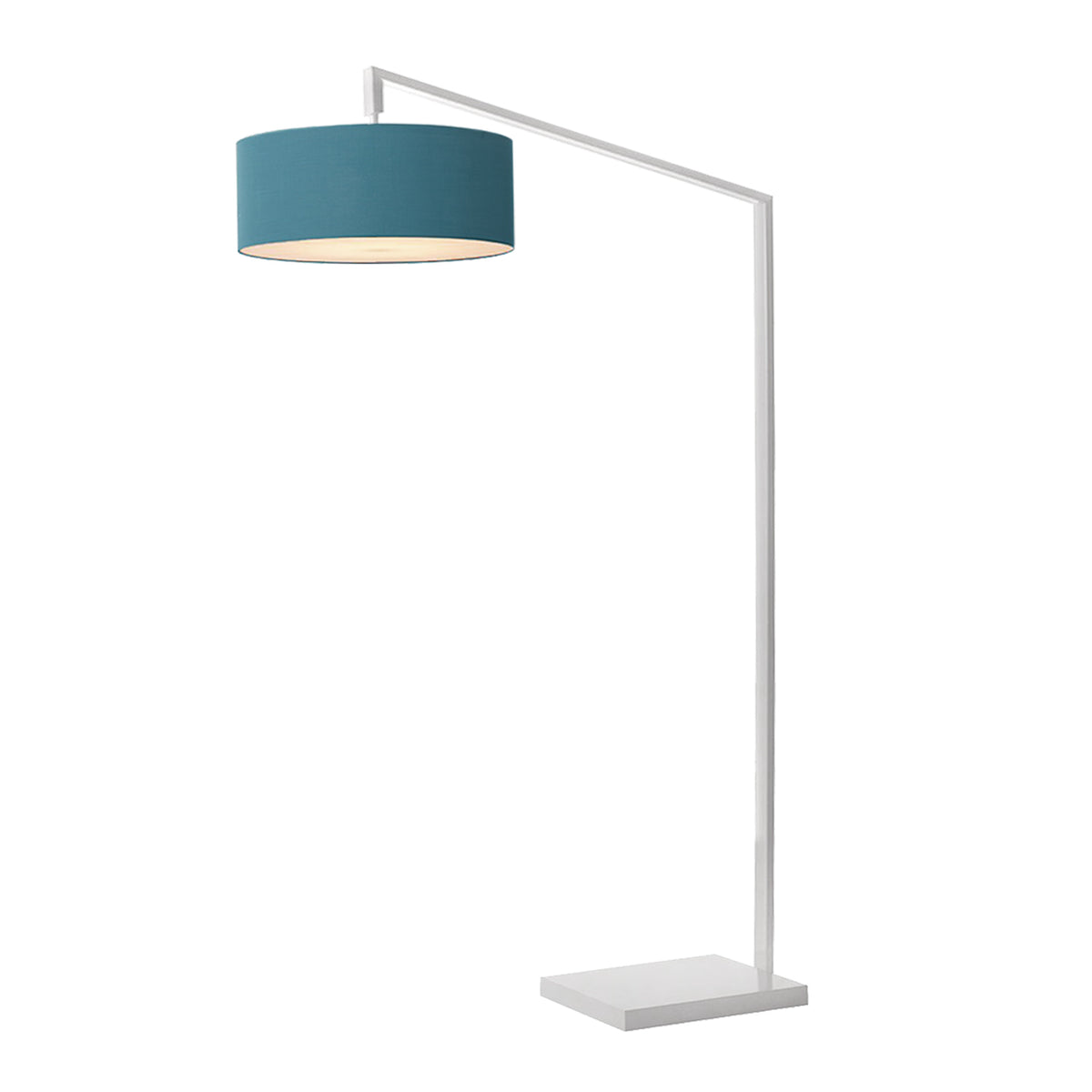 Stretch 75"H 1-Light Chairside Arc Lamp by Nova of California, White, Turquoise shade – view 5