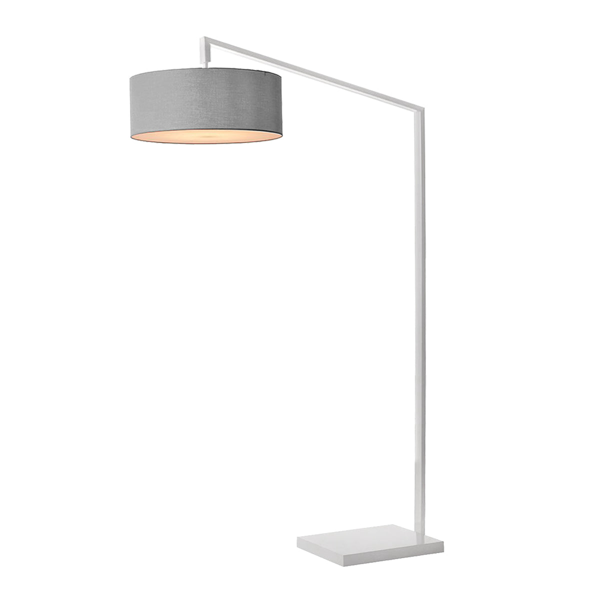 Stretch 75"H 1-Light Chairside Arc Lamp by Nova of California, White, Cashmere Gray shade – view 13