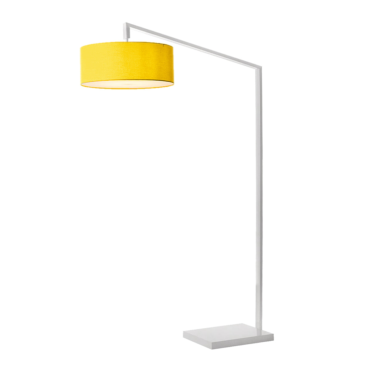 Stretch 75"H 1-Light Chairside Arc Lamp by Nova of California, White, Mustard shade – view 16