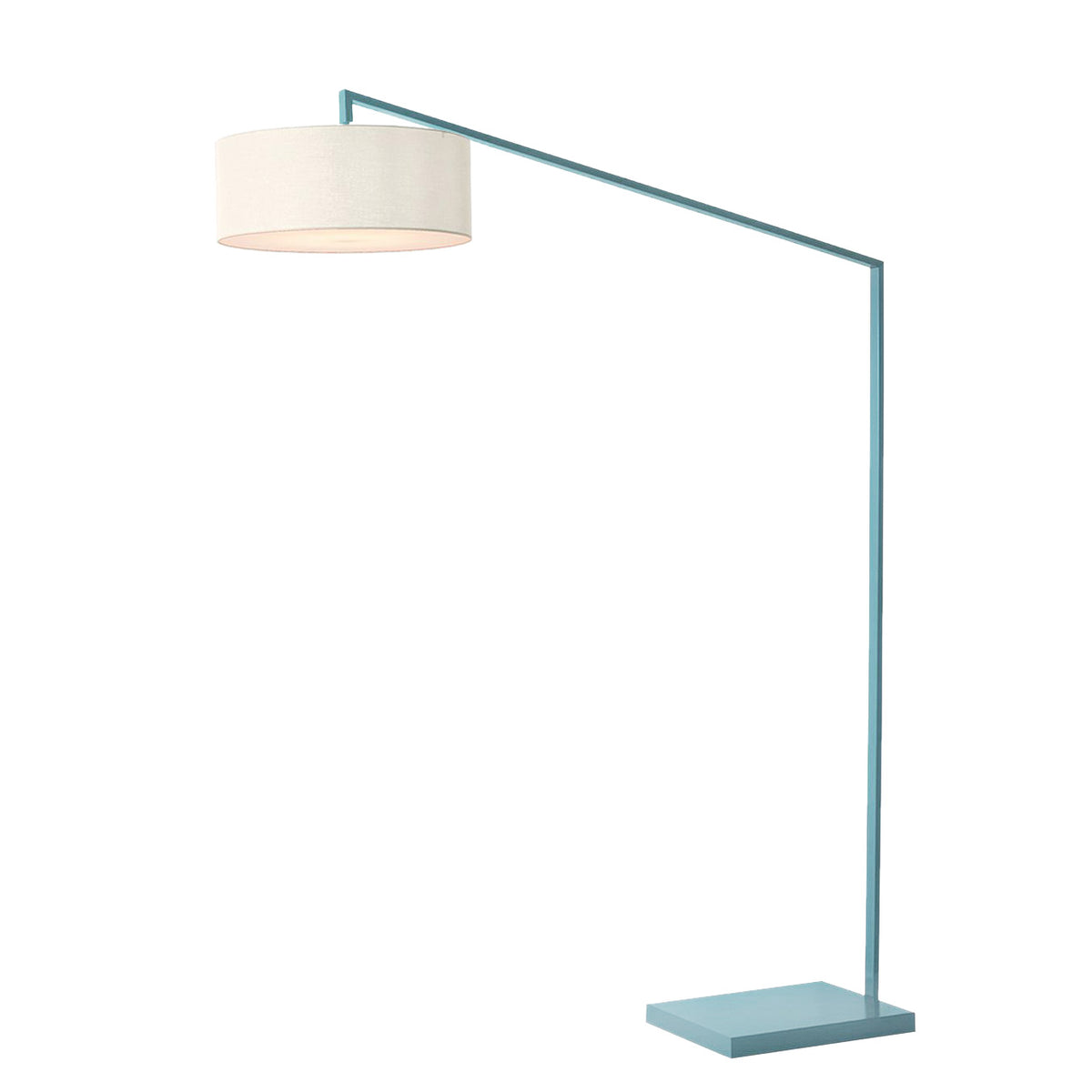 Stretch 87" Arc Floor Lamp by Nova of California, Pool Blue, White shade – view 18