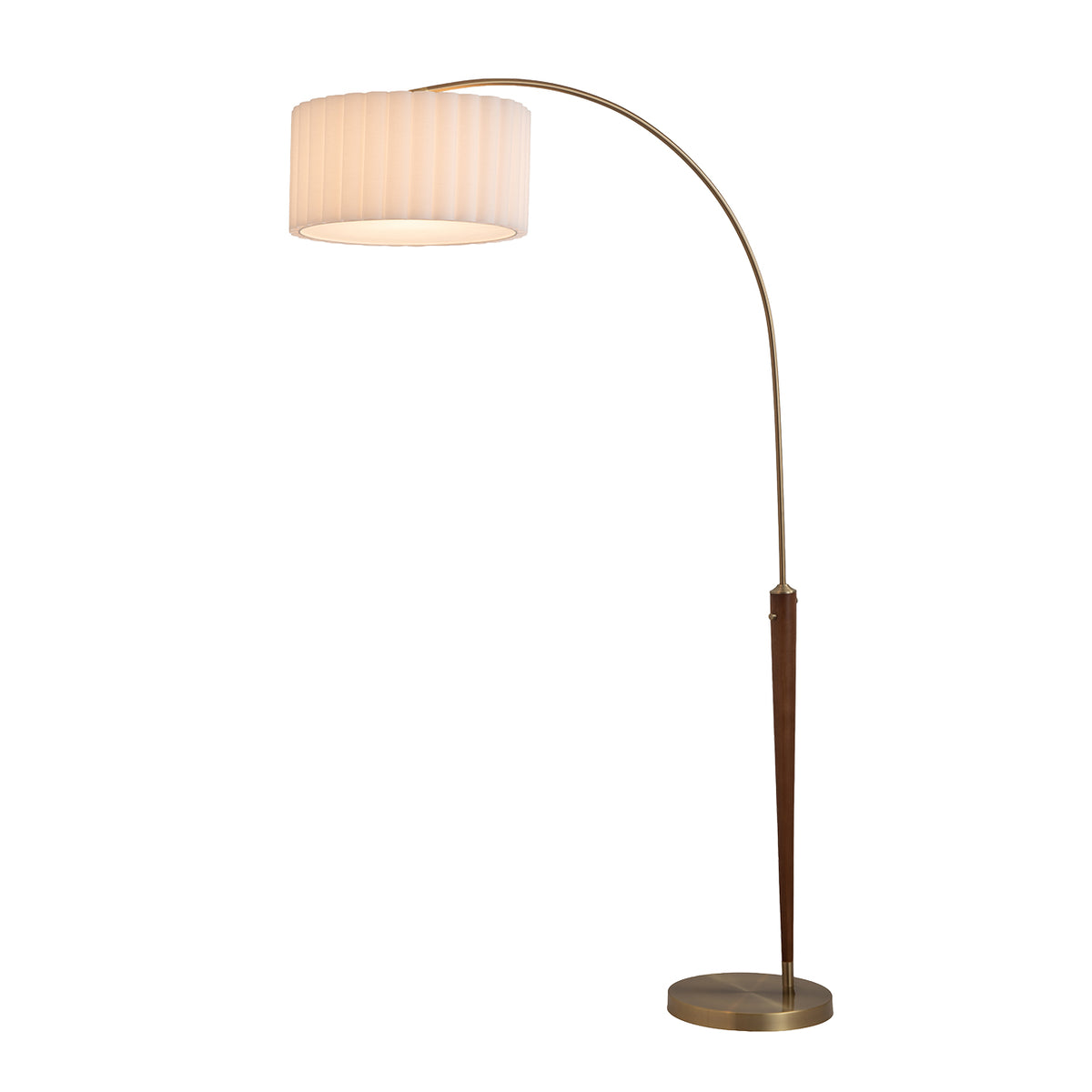 Scalloped 1-Light Arc Floor Lamp by Nova of California, Default – view 2