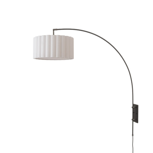 Scallop Wall Mounted Arc Lamp by Nova of California, Black Nickel – view 1