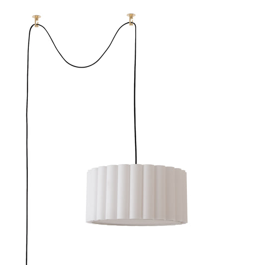 Scallop Swag Lamp by Nova of California, Weathered Brass – view 1