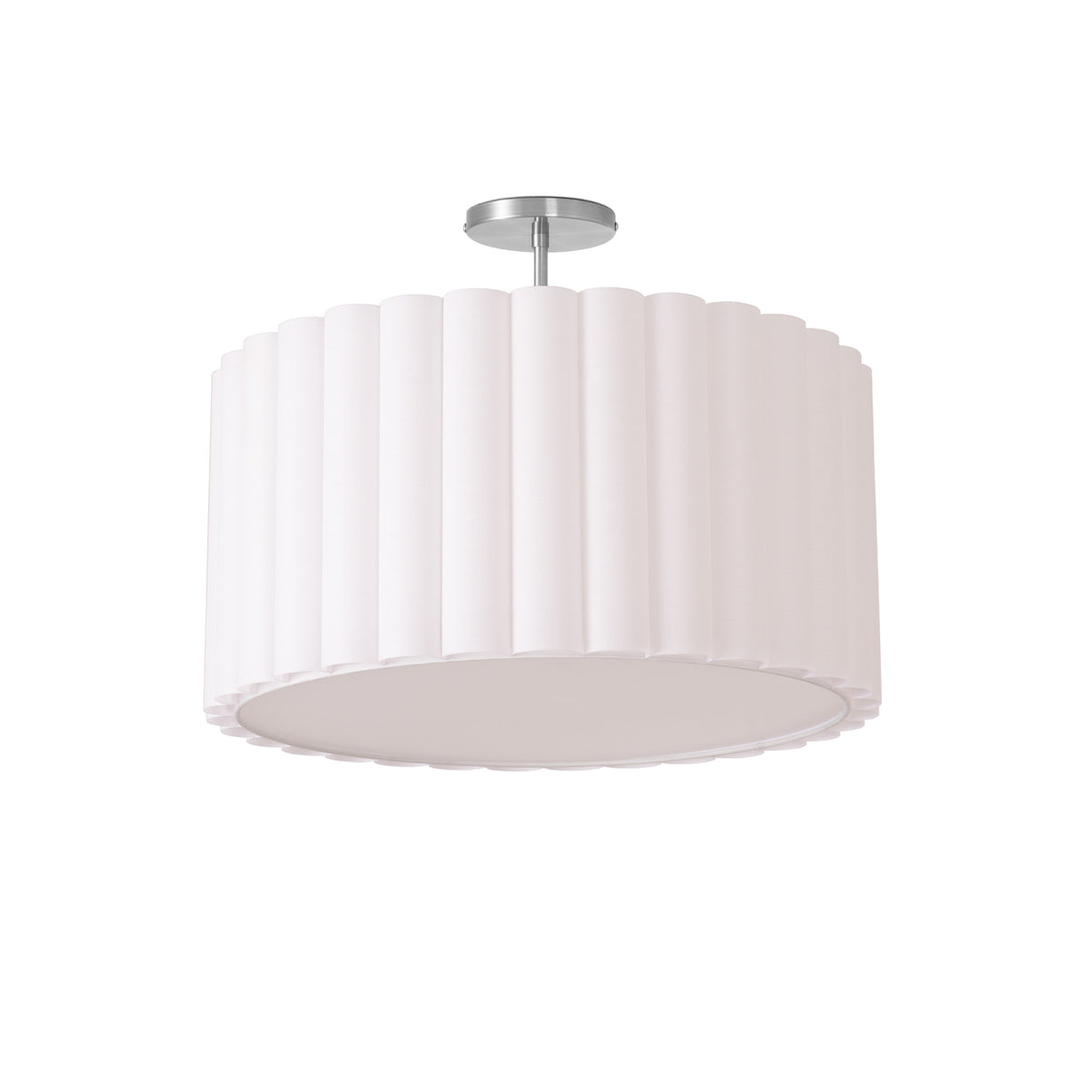Scallop Semi-Flush Mount by Nova of California, Satin Nickel – view 1