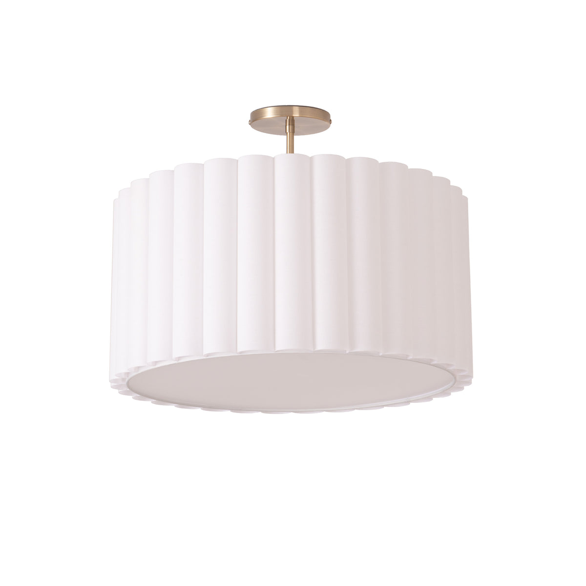 Scallop Semi-Flush Mount by Nova of California, Weathered Brass – view 7