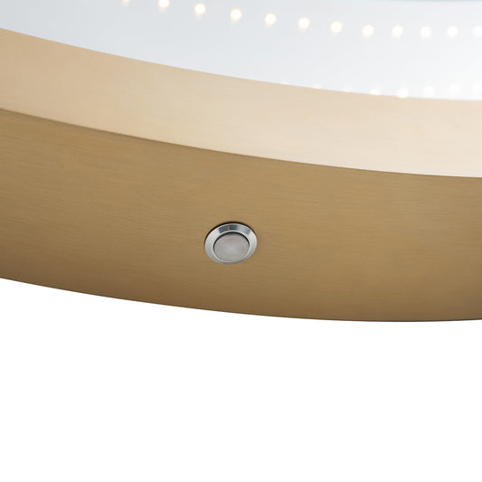 Starfall Vanishing Infinity Led Round Wall Mirror In Brass 4111810Bb by Nova California