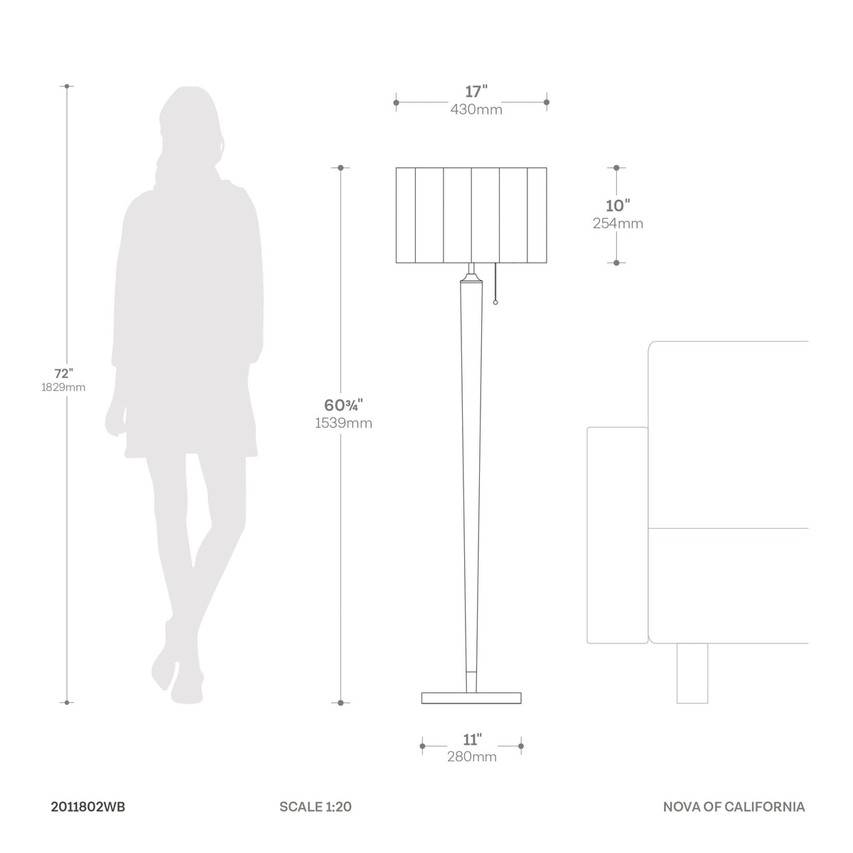 Scalloped Floor Lamp by Nova of California – view 9