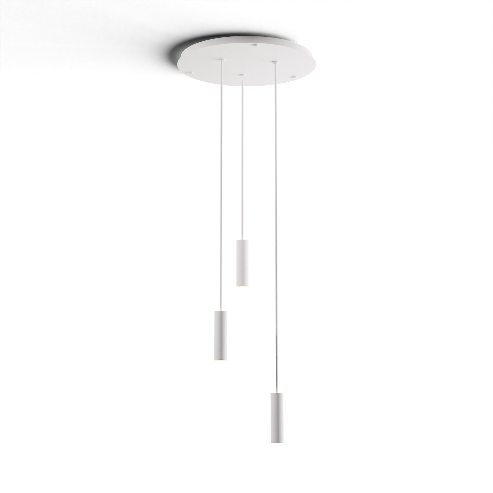 Combi Pendant 6 Circular 3 Combo Matte White Matte White Canopy Suspension Flush Mount 2 In 1 Cmp C3 S 06 Mwt by Koncept Inc