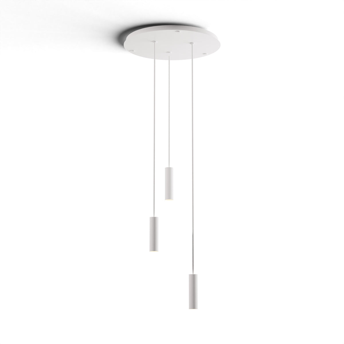 Koncept Combi Circular 3-Light LED Pendant, Matte White, 6" Body, No Attachment (CMP-C3-S-06-MWT)