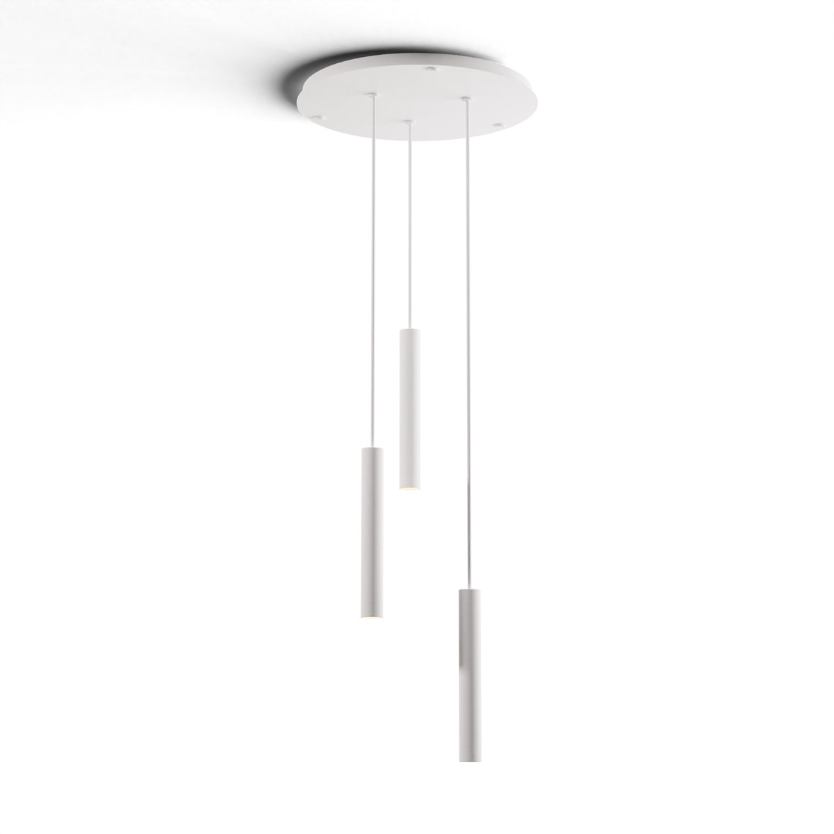 Koncept Combi Circular 3-Light LED Pendant, Matte White, 12" Body, No Attachment (CMP-C3-S-12-MWT)