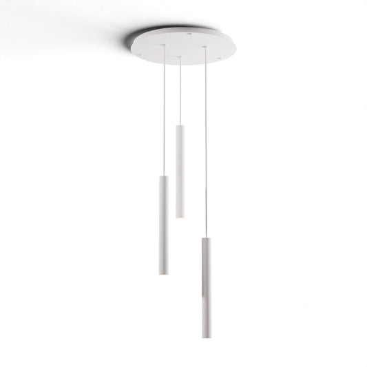 Combi Pendant 16 Circular 3 Combo Matte White Matte White Canopy Suspension Flush Mount 2 In 1 Cmp C3 S 16 Mwt by Koncept Inc