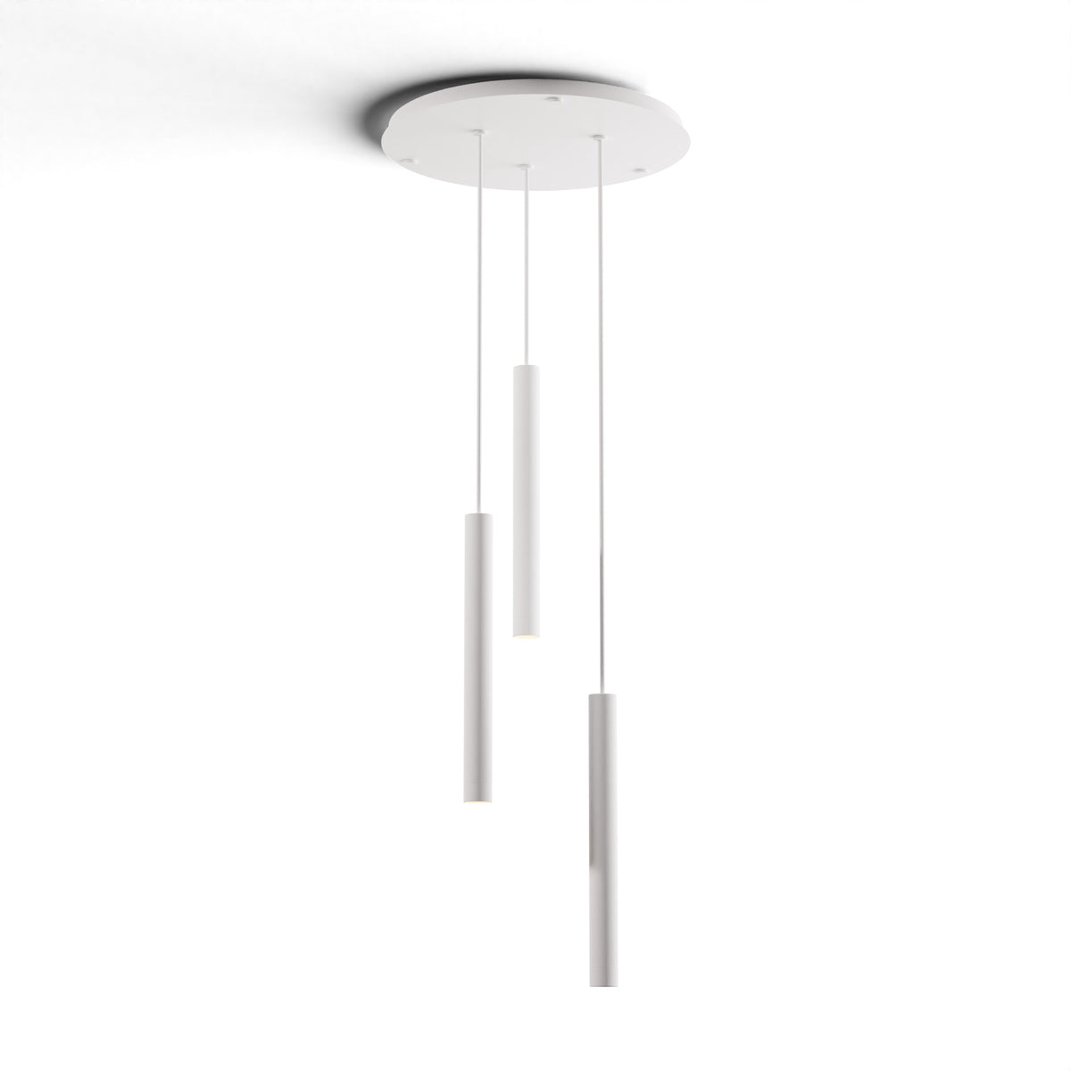 Koncept Combi Circular 3-Light LED Pendant, Matte White, 16" Body, No Attachment (CMP-C3-S-16-MWT)