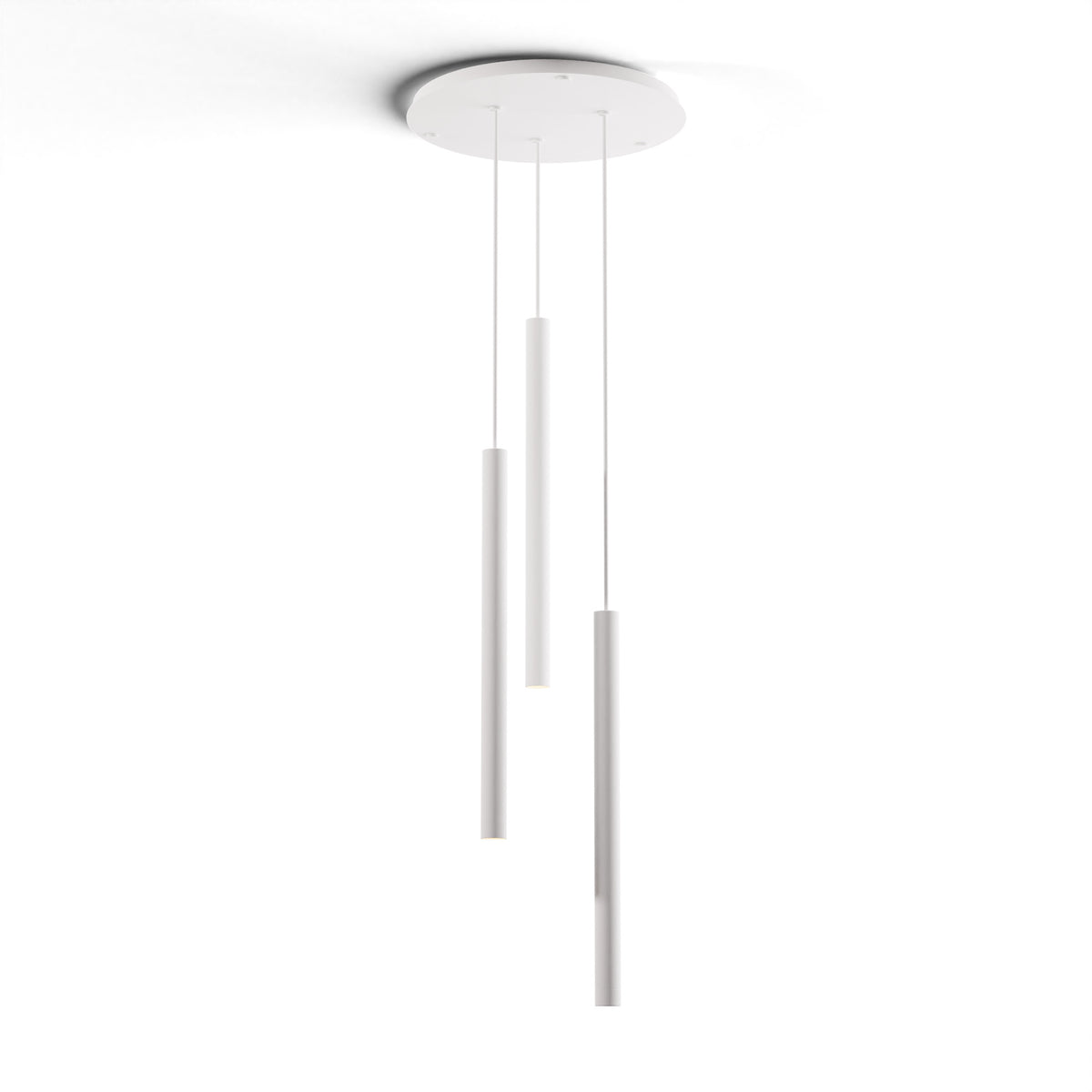Koncept Combi Circular 3-Light LED Pendant, Matte White, 24" Body, No Attachment (CMP-C3-S-24-MWT)