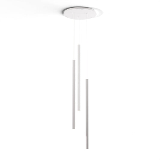 Combi Pendant 36 Circular 3 Combo Matte White Matte White Canopy Suspension Flush Mount 2 In 1 Cmp C3 S 36 Mwt by Koncept Inc