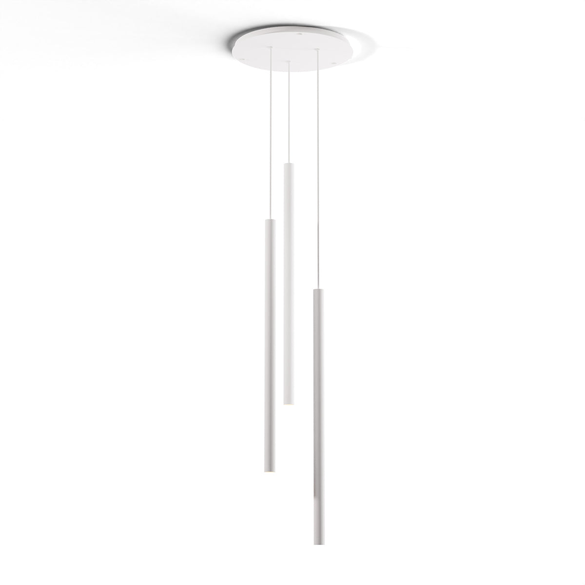 Koncept Combi Circular 3-Light LED Pendant, Matte White, 36" Body, No Attachment (CMP-C3-S-36-MWT)