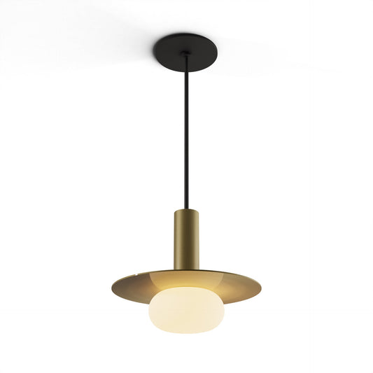 Combi Pendant 6 Brass Matte Black Canopy 9 Metal Plate Brass Attachment Glass Ball Attachment Suspension Flush Mount 2 In 1 Cmp S1 S 06 Brs Mbrs9 Glb by Koncept Inc