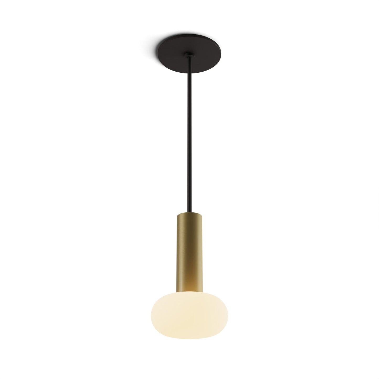 Combi Pendant 6 Brass Matte Black Canopy Glass Ball Attachment Suspension Flush Mount 2 In 1 Cmp S1 S 06 Brs Na Glb by Koncept Inc