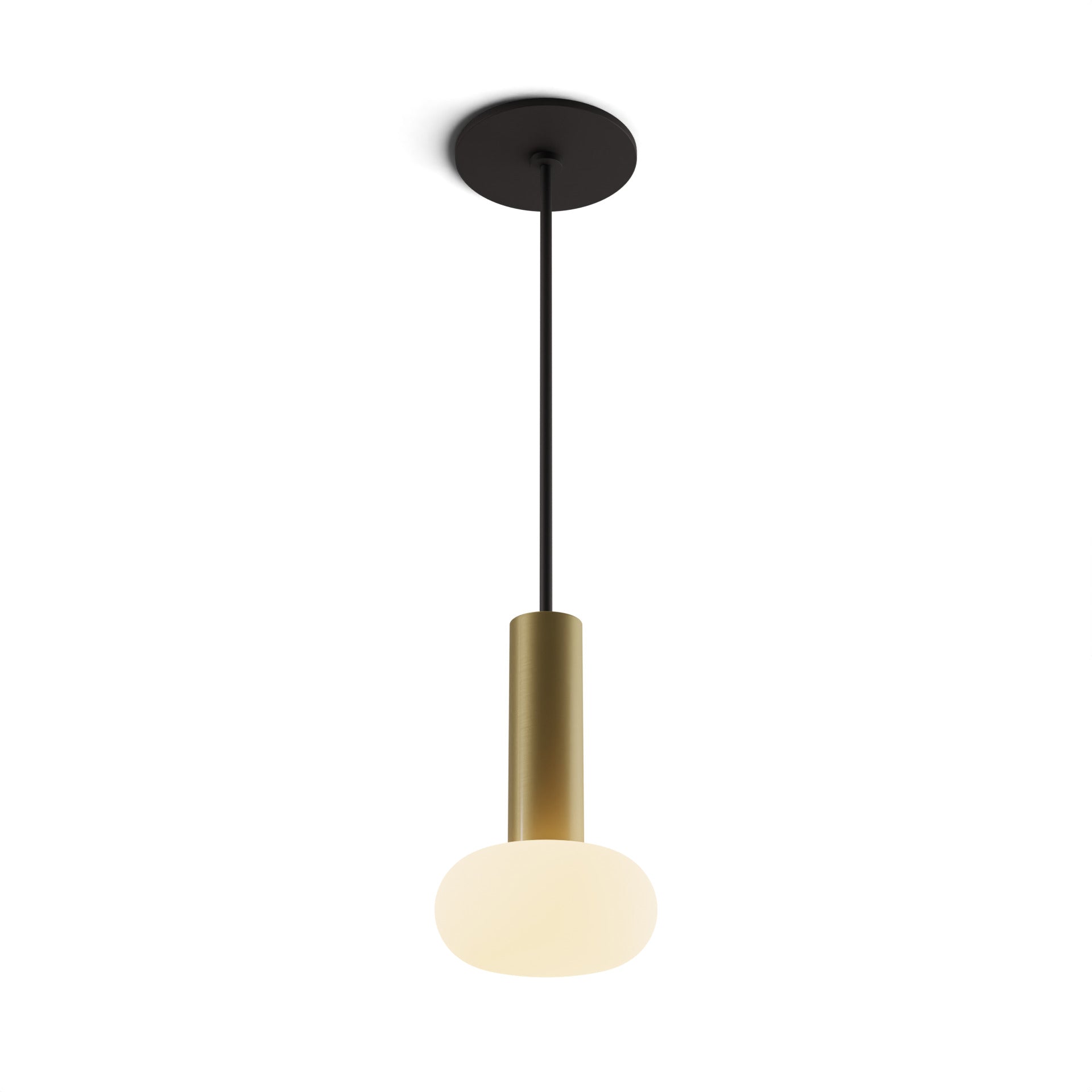 Combi Pendant 6 Brass Matte Black Canopy Glass Ball Attachment Suspension Flush Mount 2 In 1 Cmp S1 S 06 Brs Na Glb by Koncept Inc