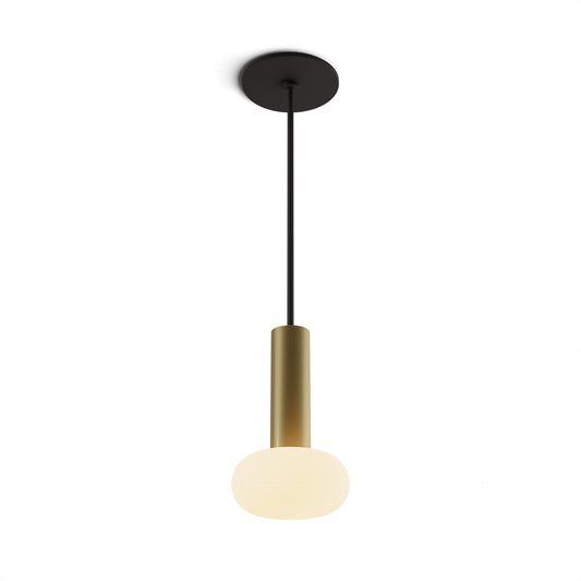 Combi Pendant 6 Brass Matte Black Canopy Glass Ball Attachment Suspension Flush Mount 2 In 1 Cmp S1 S 06 Brs Na Glb by Koncept Inc