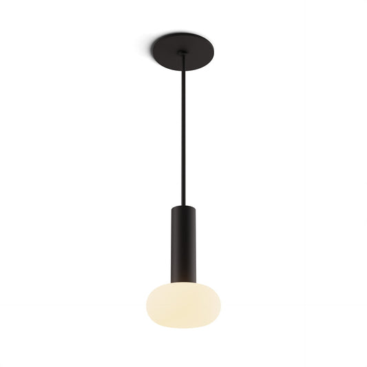Combi Pendant 6 Matte Black Matte Black Canopy Glass Ball Attachment Suspension Flush Mount 2 In 1 Cmp S1 S 06 Mtb Na Glb by Koncept Inc