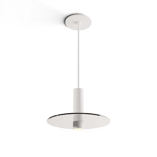 Combi Pendant 6 Matte White Matte White Canopy 9 Glass Plate Clear Attachment Suspension Flush Mount 2 In 1 Cmp S1 S 06 Mwt Gclr9 by Koncept Inc