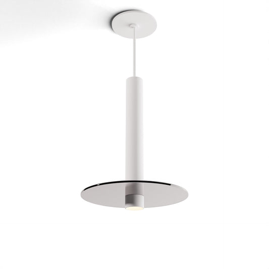 Combi Pendant 12 Matte White Matte White Canopy 9 Glass Plate Dark Grey Attachment Suspension Flush Mount 2 In 1 Cmp S1 S 12 Mwt Gdgy9 by Koncept Inc