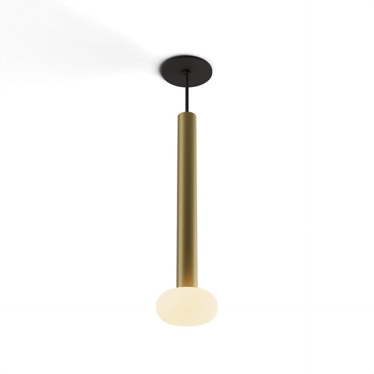 Combi Pendant 16 Brass Matte Black Canopy Glass Ball Attachment Suspension Flush Mount 2 In 1 Cmp S1 S 16 Brs Na Glb by Koncept Inc