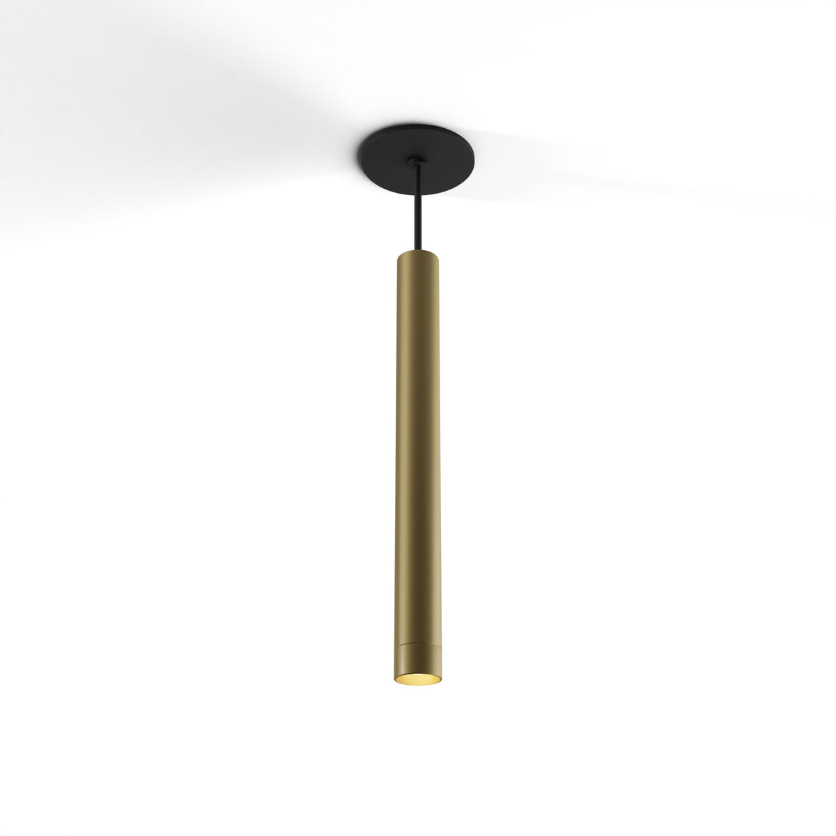 Koncept Combi Single LED Pendant, Brass, 16" Body, No Attachment (CMP-S1-S-16-BRS)