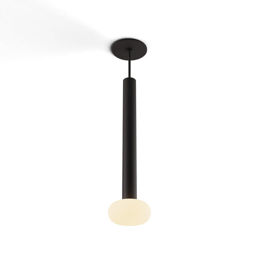 Combi Pendant 16 Matte Black Matte Black Canopy Glass Ball Attachment Suspension Flush Mount 2 In 1 Cmp S1 S 16 Mtb Na Glb by Koncept Inc