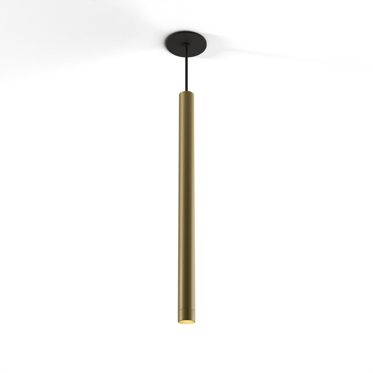 Koncept Combi Single LED Pendant, Brass, 24" Body, No Attachment (CMP-S1-S-24-BRS)