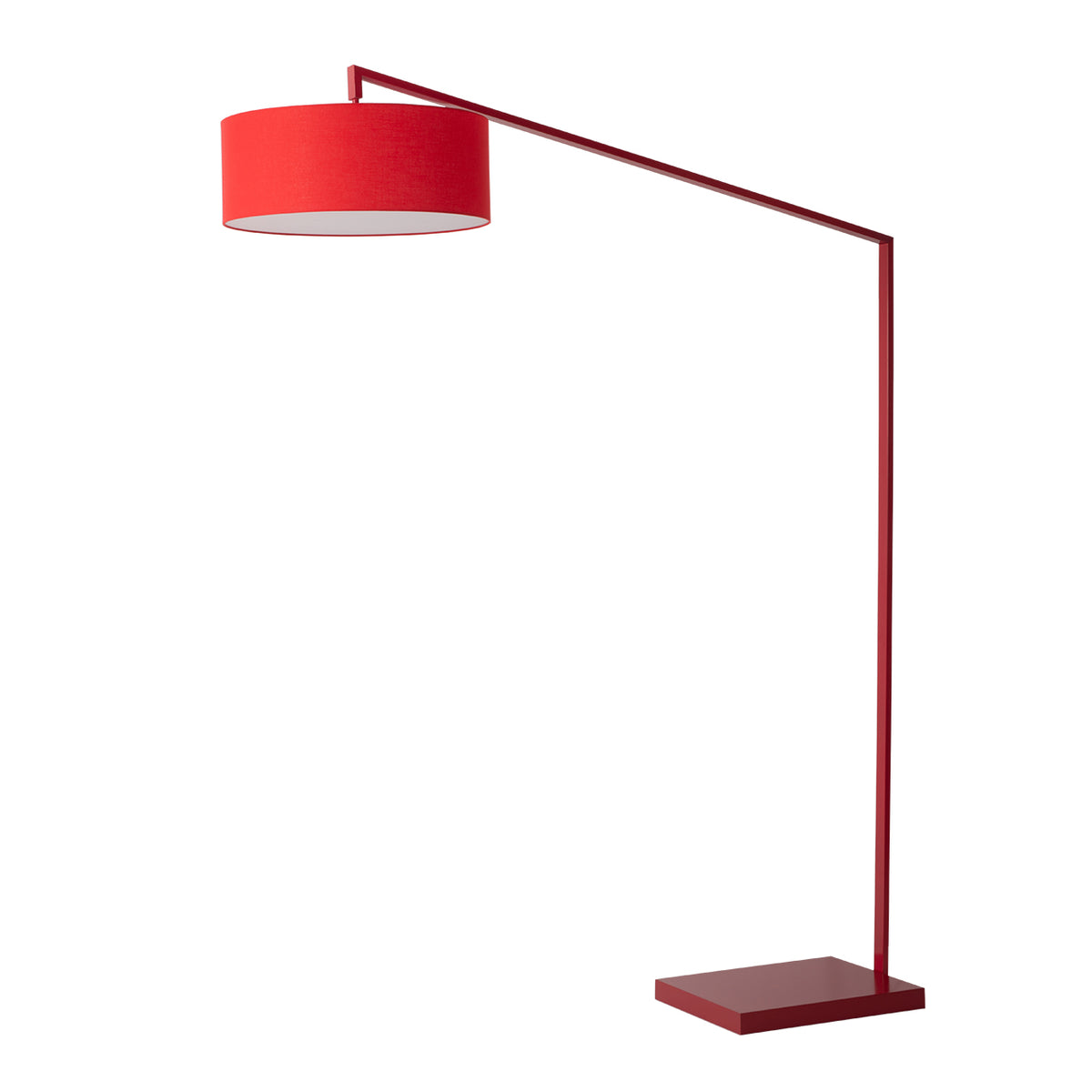 Stretch 87" Arc Floor Lamp by Nova of California, Crimson Red, Crimson Red shade – view 21