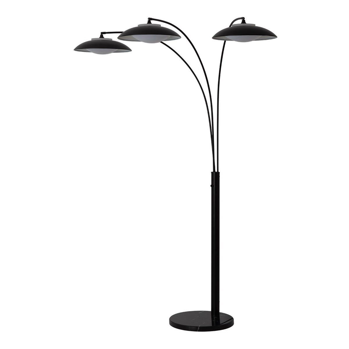Saucer 3-Light Arc Floor Lamp by Nova of California – view 4