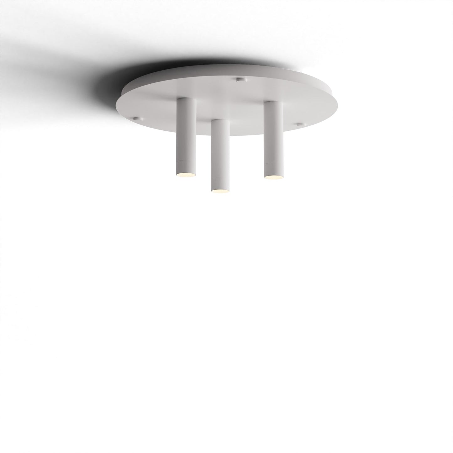 Combi Pendant 6 Circular 3 Combo Matte White Matte White Canopy Suspension Flush Mount 2 In 1 Cmp C3 S 06 Mwt by Koncept Inc